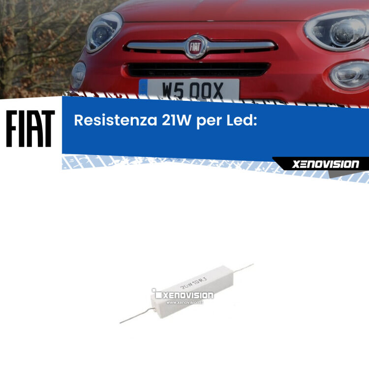 <p>Resistenza ceramica da 20W perfetta per spegnere la spia su luce Stop 500X  quando monti alcune lampadine led. Simulando l'assorbimento di una lampada a incandescenza 21Watt, spegne la spia. Occorre una resistenza per ciascuna lampadina led, da collegare in parallelo.</p>
<p> </p>