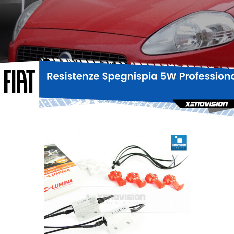 0 Fiat Grande punto : Resistenze Spegnispia 5W Professionali per Luce Targa (Coppia) <span style="color: #626262;">Istallazione professionale. Coppia resistenze spegnispia 5W con armatura in alluminio in caso di spie su </span><span style="color: #626262;">luce targa Fiat Grande punto.</span>
