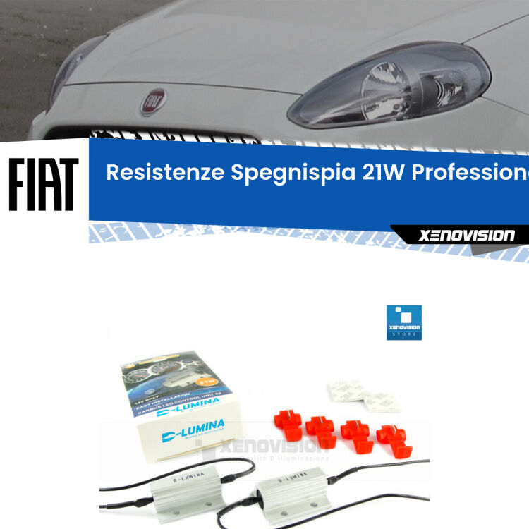 0 Fiat Punto: Spegnispia 21W Plug&Play senza tagliare cavi per Luci diurne (Coppia) Coppia resistenze spegnispia per Luci diurne Punto 2012 - 2018. Professionali, con dissipatore in metallo. Da collegare in parallelo.