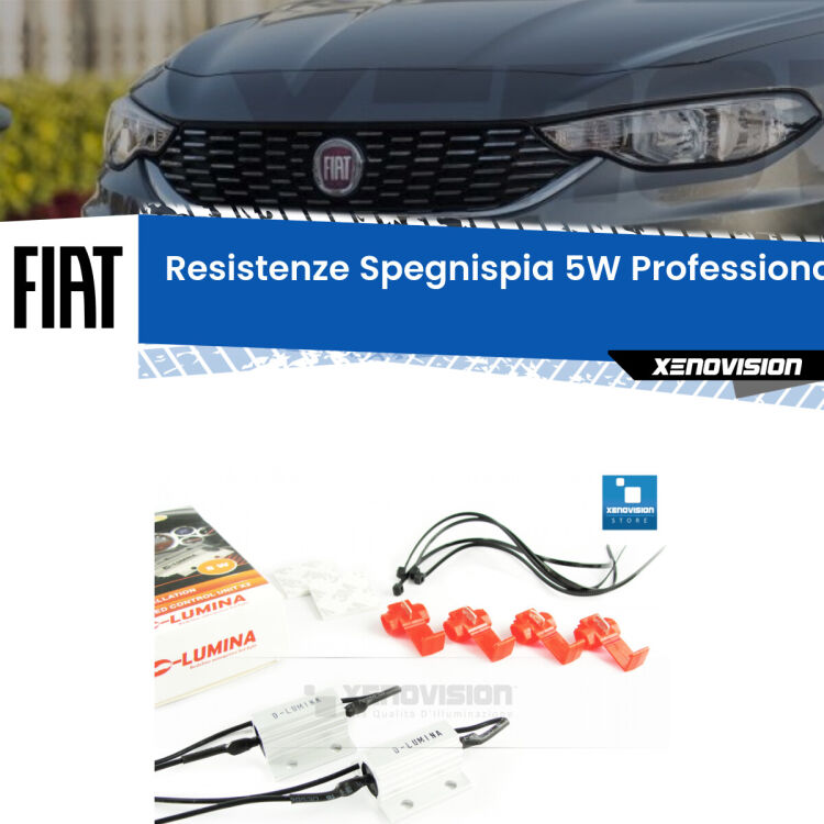 0 Fiat Tipo 356: Resistenze Spegnispia 5W Professionali per Luce Targa (Coppia) <span style="color: #626262;">Istallazione professionale. Coppia resistenze spegnispia 5W con armatura in alluminio in caso di spie su </span><span style="color: #626262;">luce targa Fiat Tipo.</span>