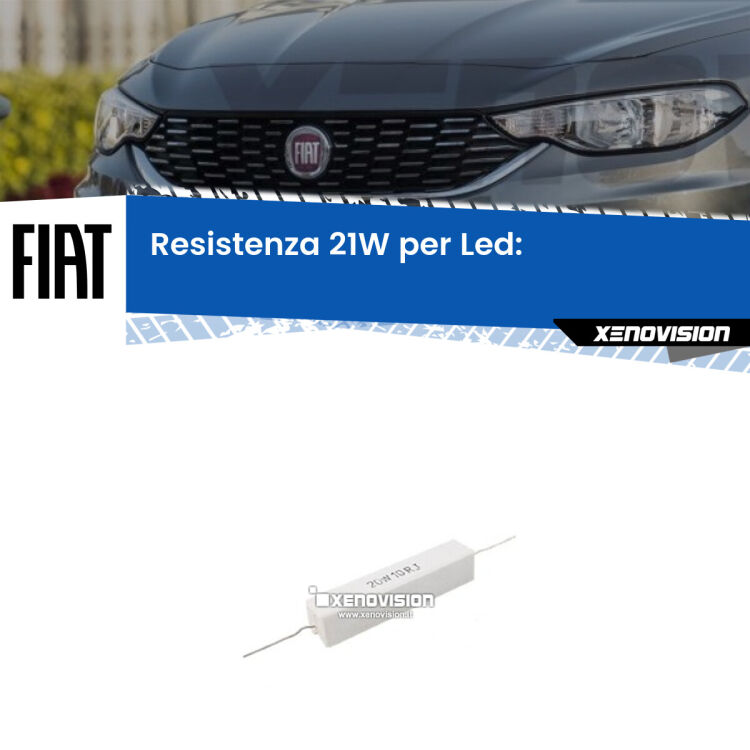 0 Fiat Tipo: Resistenza Spegnispia 21W Economica per retromarcia (1 Pz) <p>Resistenza ceramica da 20W perfetta per spegnere la spia su retromarcia Tipo 356 quando monti alcune lampadine led. Simulando l'assorbimento di una lampada a incandescenza 21Watt, spegne la spia. Occorre una resistenza per ciascuna lampadina led, da collegare in parallelo.</p>
<p> </p>