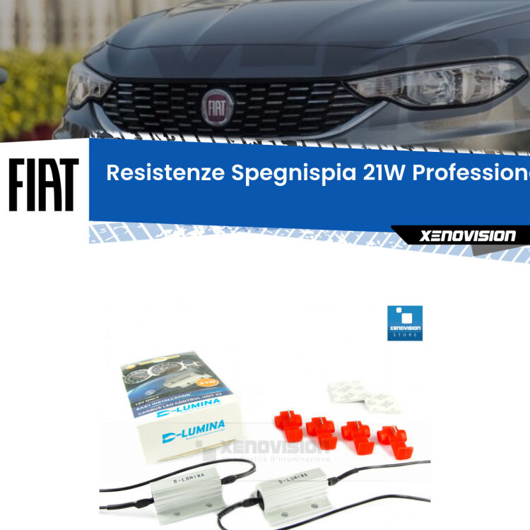 0 Fiat Tipo: Spegnispia 21W Plug&Play senza tagliare cavi per Retronebbia (Coppia) Coppia resistenze spegnispia per Retronebbia Tipo 2015 in poi. Professionali, con dissipatore in metallo. Da collegare in parallelo.