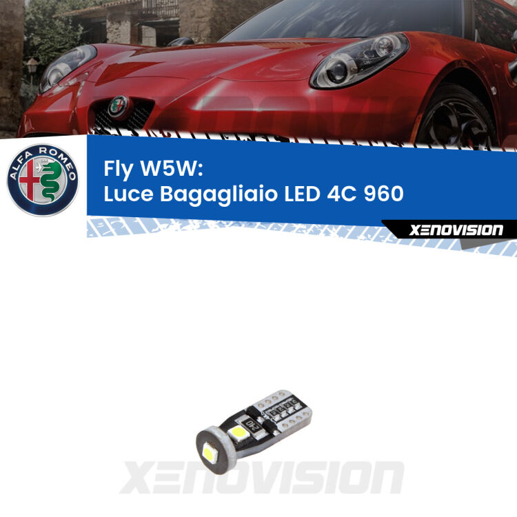 0 Fly W5W: Luce Bagagliaio LED per Alfa romeo 4C 960 <strong>Luce Bagagliaio LED Alfa romeo 4C (960) dal 2013 in poi</strong>: Canbus. Compatto. Perfetto per illuminare con una luce bianca cristallina.