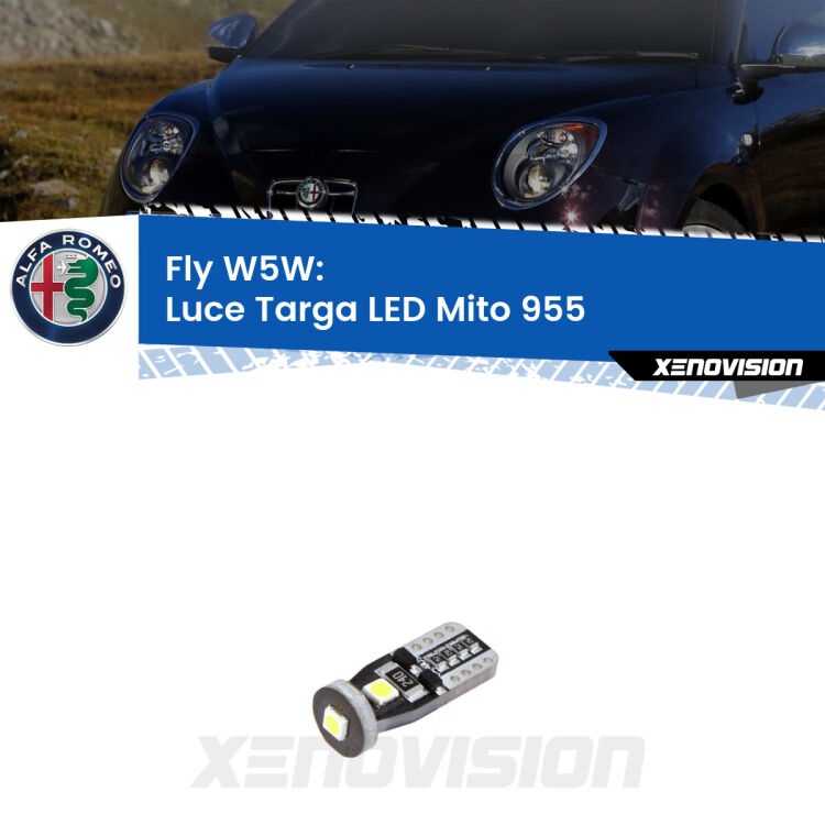 0 Fly W5W: Luce Targa LED per Alfa romeo Mito 955 <strong>Luce Targa LED Alfa romeo Mito (955) 2008 - 2018</strong>: Canbus. Compatto. Perfetto per illuminare con una luce bianca cristallina.