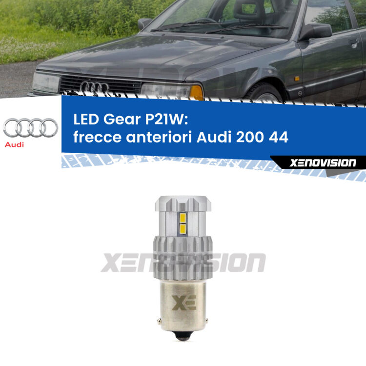 <strong>LED P21W per </strong><strong>Frecce Anteriori Audi 200 (44) 1983 - 1991</strong><strong>. </strong>Richiede resistenze per eliminare lampeggio rapido, 3x più luce, compatta. Top Quality.

<strong>Frecce Anteriori LED per Audi 200</strong> 44 1983 - 1991. Lampada <strong>P21W</strong>. Usa delle resistenze per eliminare lampeggio rapido.