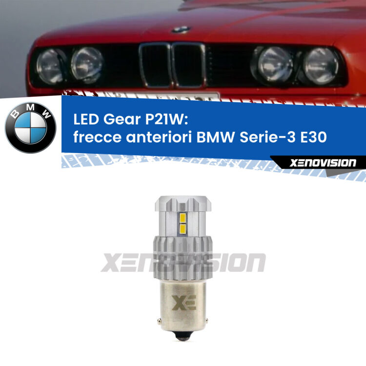 <strong>LED P21W per </strong><strong>Frecce Anteriori BMW Serie-3 (E30) 1982 - 1992</strong><strong>. </strong>Richiede resistenze per eliminare lampeggio rapido, 3x più luce, compatta. Top Quality.

<strong>Frecce Anteriori LED per BMW Serie-3</strong> E30 1982 - 1992. Lampada <strong>P21W</strong>. Usa delle resistenze per eliminare lampeggio rapido.