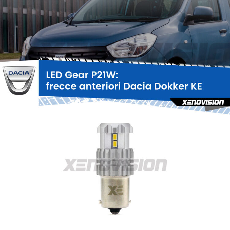 <strong>LED P21W per </strong><strong>Frecce Anteriori Dacia Dokker (KE) 2012 in poi</strong><strong>. </strong>Richiede resistenze per eliminare lampeggio rapido, 3x più luce, compatta. Top Quality.

<strong>Frecce Anteriori LED per Dacia Dokker</strong> KE 2012 in poi. Lampada <strong>P21W</strong>. Usa delle resistenze per eliminare lampeggio rapido.