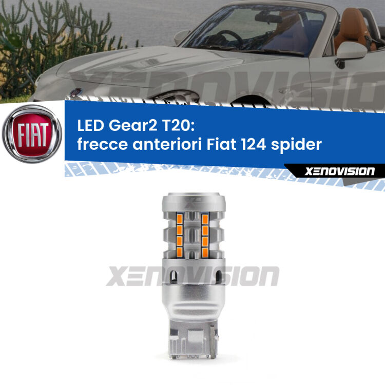 <strong>Frecce Anteriori LED no-spie per Fiat 124 spider</strong>  2016 in poi. Lampada <strong>T20</strong> modello Gear2 no Hyperflash.