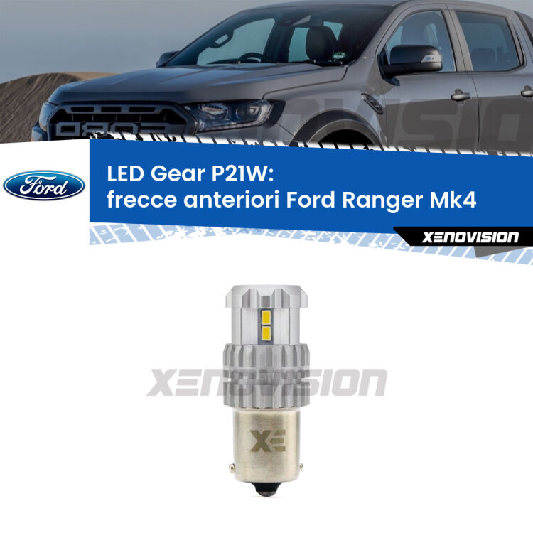 <strong>LED P21W per </strong><strong>Frecce Anteriori Ford Ranger (Mk4) prima serie</strong><strong>. </strong>Richiede resistenze per eliminare lampeggio rapido, 3x più luce, compatta. Top Quality.

<strong>Frecce Anteriori LED per Ford Ranger</strong> Mk4 prima serie. Lampada <strong>P21W</strong>. Usa delle resistenze per eliminare lampeggio rapido.
