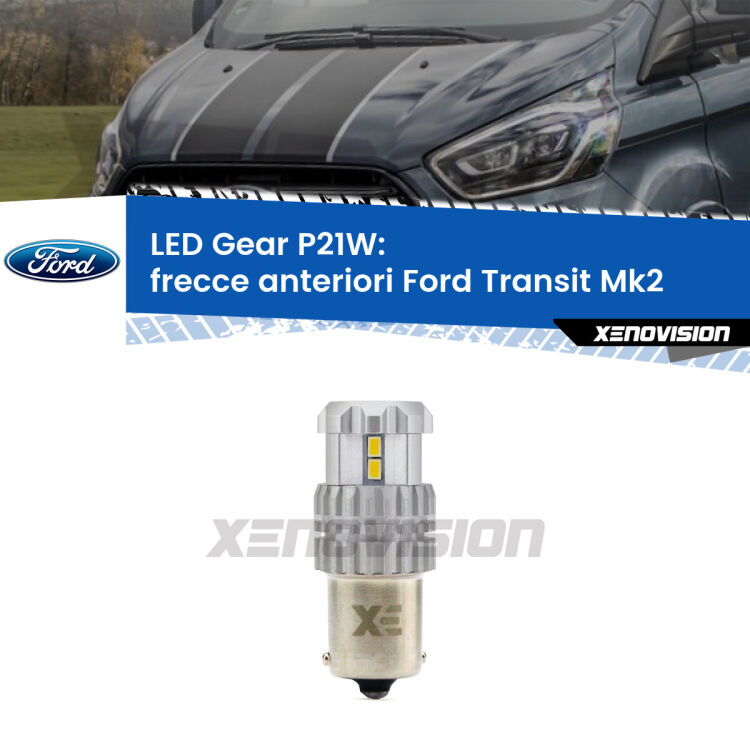 <strong>LED P21W per </strong><strong>Frecce Anteriori Ford Transit (Mk2) 1994 - 2000</strong><strong>. </strong>Richiede resistenze per eliminare lampeggio rapido, 3x più luce, compatta. Top Quality.

<strong>Frecce Anteriori LED per Ford Transit</strong> Mk2 1994 - 2000. Lampada <strong>P21W</strong>. Usa delle resistenze per eliminare lampeggio rapido.