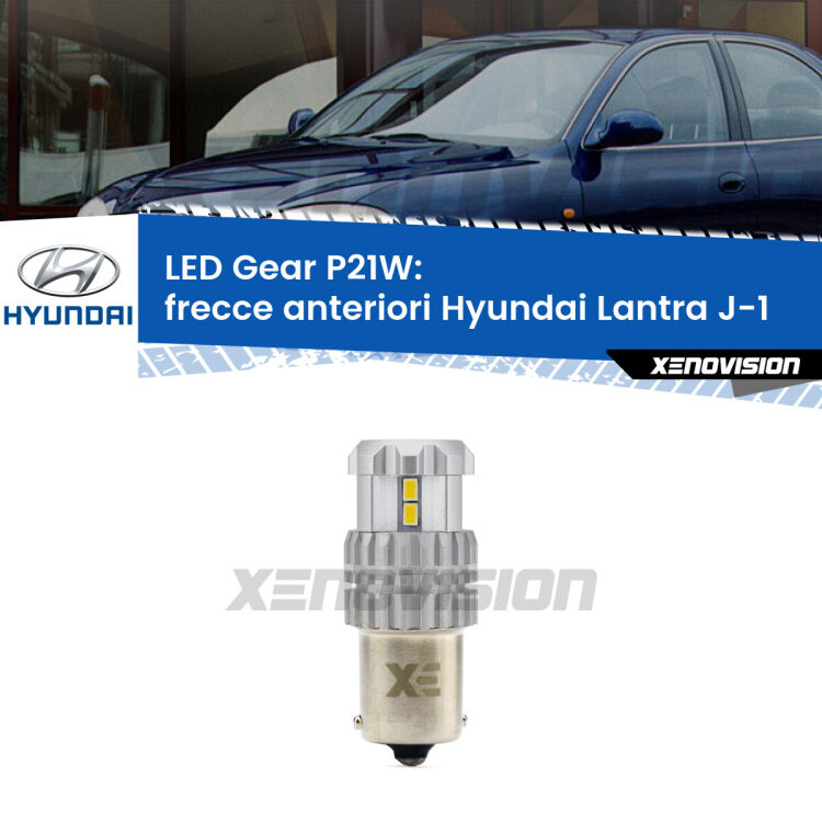 <strong>LED P21W per </strong><strong>Frecce Anteriori Hyundai Lantra (J-1) 1990 - 1995</strong><strong>. </strong>Richiede resistenze per eliminare lampeggio rapido, 3x più luce, compatta. Top Quality.

<strong>Frecce Anteriori LED per Hyundai Lantra</strong> J-1 1990 - 1995. Lampada <strong>P21W</strong>. Usa delle resistenze per eliminare lampeggio rapido.