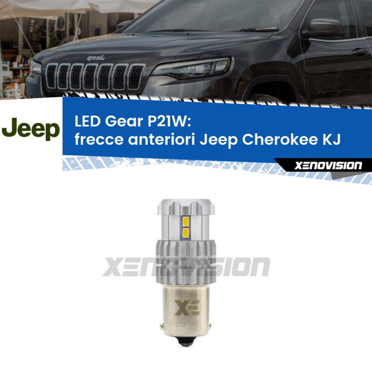 <strong>LED P21W per </strong><strong>Frecce Anteriori Jeep Cherokee (KJ) 2002 - 2007</strong><strong>. </strong>Richiede resistenze per eliminare lampeggio rapido, 3x più luce, compatta. Top Quality.

<strong>Frecce Anteriori LED per Jeep Cherokee</strong> KJ 2002 - 2007. Lampada <strong>P21W</strong>. Usa delle resistenze per eliminare lampeggio rapido.