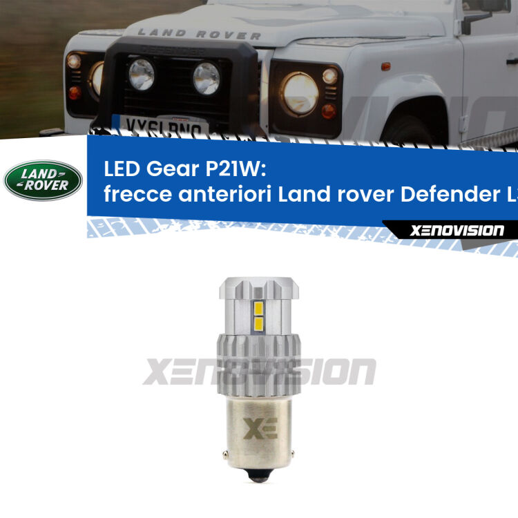 <strong>LED P21W per </strong><strong>Frecce Anteriori Land rover Defender (L316) faro giallo</strong><strong>. </strong>Richiede resistenze per eliminare lampeggio rapido, 3x più luce, compatta. Top Quality.

<strong>Frecce Anteriori LED per Land rover Defender</strong> L316 faro giallo. Lampada <strong>P21W</strong>. Usa delle resistenze per eliminare lampeggio rapido.