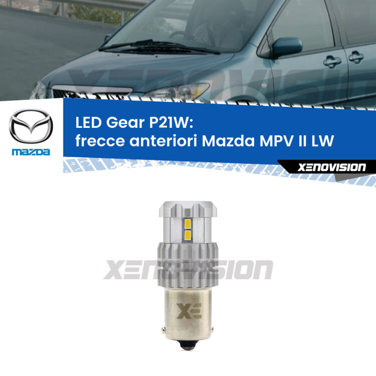 <strong>LED P21W per </strong><strong>Frecce Anteriori Mazda MPV II (LW) faro giallo</strong><strong>. </strong>Richiede resistenze per eliminare lampeggio rapido, 3x più luce, compatta. Top Quality.

<strong>Frecce Anteriori LED per Mazda MPV II</strong> LW faro giallo. Lampada <strong>P21W</strong>. Usa delle resistenze per eliminare lampeggio rapido.