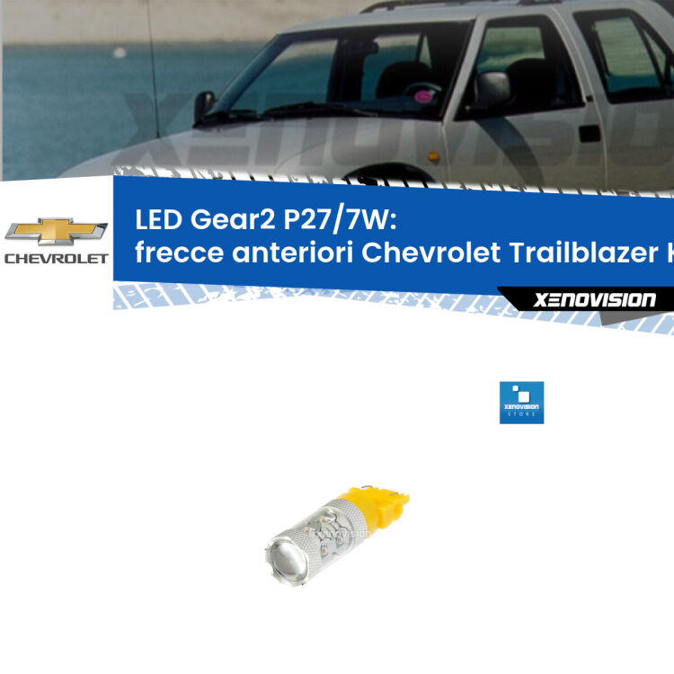 <strong>Frecce Anteriori LED per Chevrolet Trailblazer</strong> KC 2001 - 2008. Lampada <strong>P27/7W</strong> non canbus.