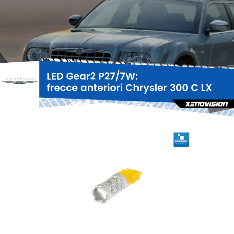 <strong>Frecce Anteriori LED per Chrysler 300 C</strong> LX 2004 - 2012. Lampada <strong>P27/7W</strong> non canbus.