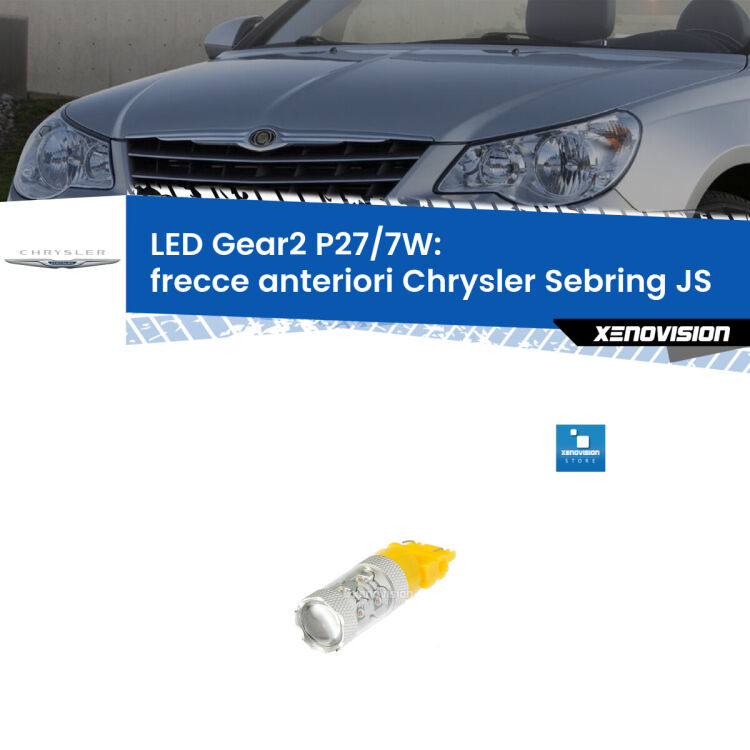 <strong>Frecce Anteriori LED per Chrysler Sebring</strong> JS 2007 - 2010. Lampada <strong>P27/7W</strong> non canbus.