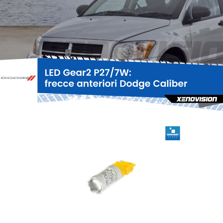 <strong>Frecce Anteriori LED per Dodge Caliber</strong>  2006 - 2011. Lampada <strong>P27/7W</strong> non canbus.