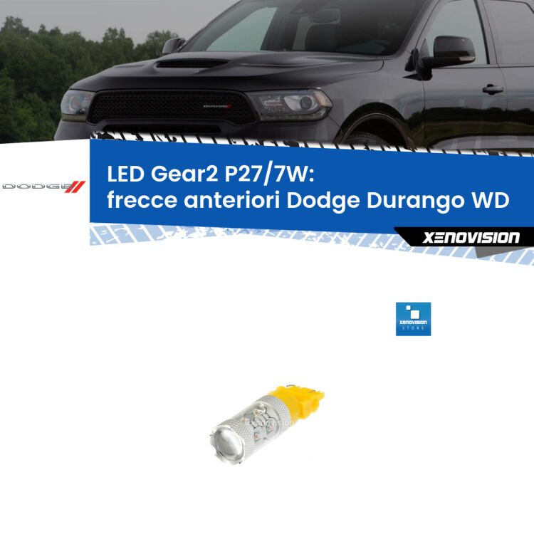 <strong>Frecce Anteriori LED per Dodge Durango</strong> WD 2010 - 2015. Lampada <strong>P27/7W</strong> non canbus.