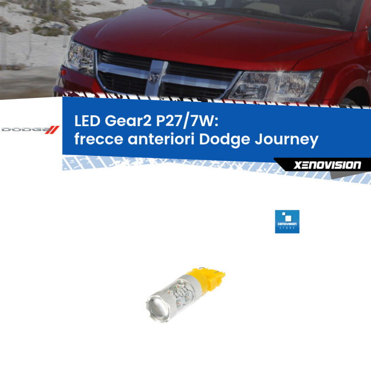 <strong>Frecce Anteriori LED per Dodge Journey</strong>  2008 - 2015. Lampada <strong>P27/7W</strong> non canbus.
