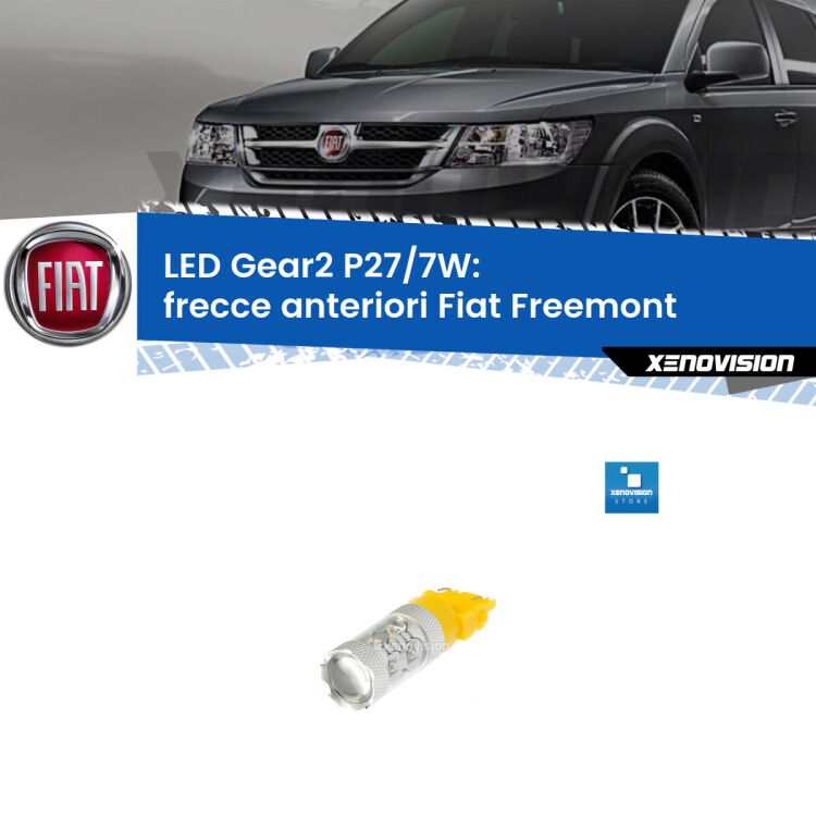 <strong>Frecce Anteriori LED per Fiat Freemont</strong>  2011 - 2016. Lampada <strong>P27/7W</strong> non canbus.