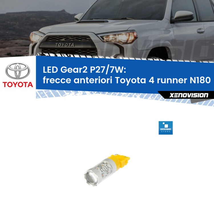 <strong>Frecce Anteriori LED per Toyota 4 runner</strong> N180 1995 - 1998. Lampada <strong>P27/7W</strong> non canbus.