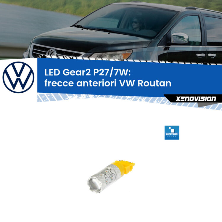 <strong>Frecce Anteriori LED per VW Routan</strong>  2008 - 2013. Lampada <strong>P27/7W</strong> non canbus.