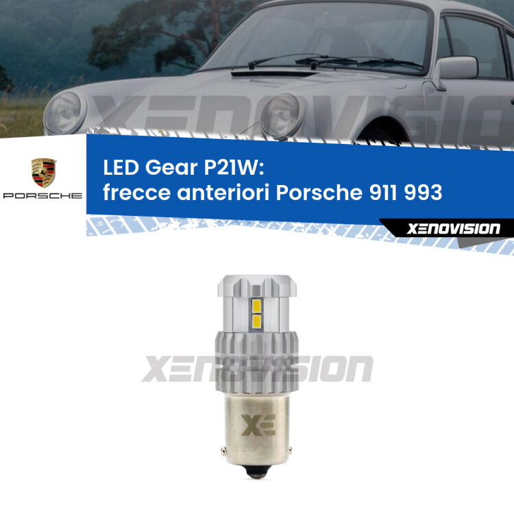 <strong>LED P21W per </strong><strong>Frecce Anteriori Porsche 911 (993) 1993 - 1997</strong><strong>. </strong>Richiede resistenze per eliminare lampeggio rapido, 3x più luce, compatta. Top Quality.

<strong>Frecce Anteriori LED per Porsche 911</strong> 993 1993 - 1997. Lampada <strong>P21W</strong>. Usa delle resistenze per eliminare lampeggio rapido.
