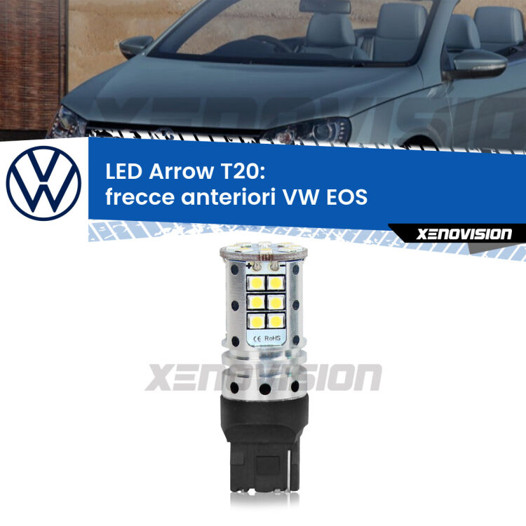 <strong>Frecce Anteriori LED no-spie per VW EOS</strong>  2013 - 2015. Lampada <strong>T20</strong> no Hyperflash modello Arrow.