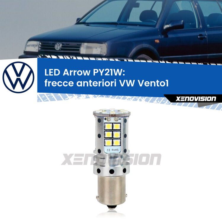 <strong>Frecce Anteriori LED no-spie per VW Vento1</strong>  faro bianco. Lampada <strong>PY21W</strong> modello top di gamma Arrow.