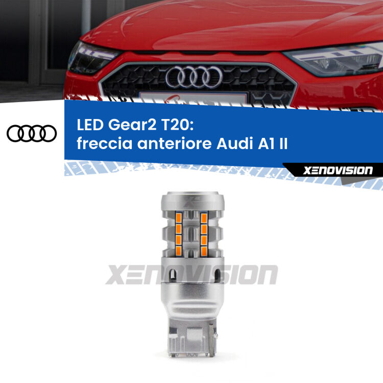 0 Freccia Anteriore LED Audi A1 II 2019 in poi: T20 Gear2 FINE SERIE: NO GARANZIA FINE SERIE: NO GARANZIA <strong>Freccia Anteriore LED no-spie per Audi A1</strong> II 2019 in poi. Lampada <strong>T20</strong> modello Gear2 no Hyperflash.