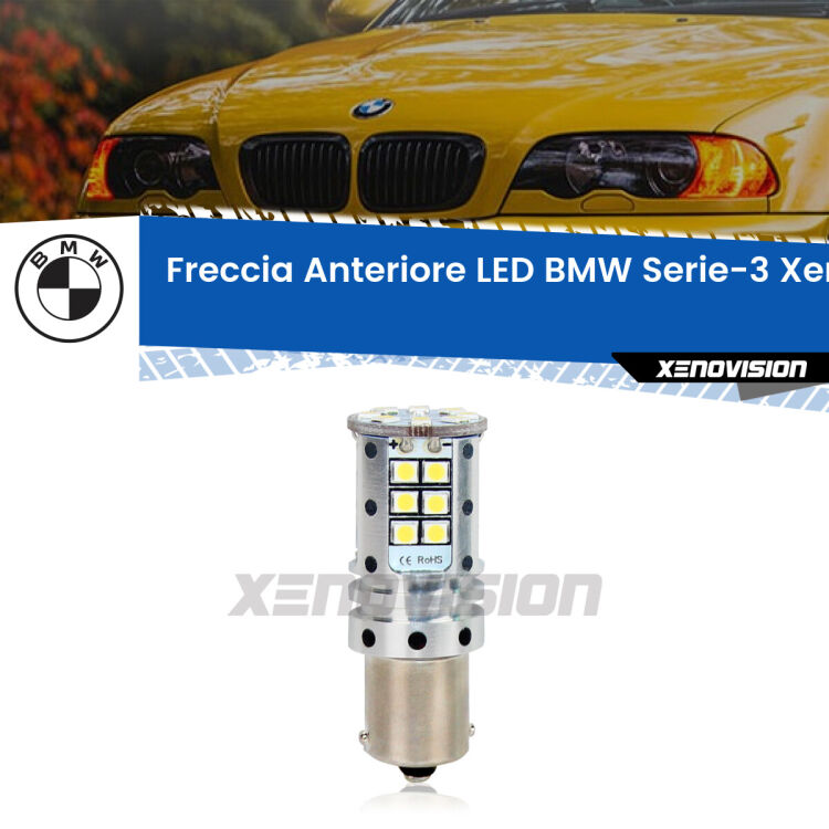 0 Freccia Anteriore LED BMW Serie-3: Xenovision Arrow P21W <strong>LED </strong><strong>P21W</strong><strong> p</strong><strong><strong>e</strong>r freccia anteriore BMW Serie-3</strong>. 8x volte più luce, No Hyperflash, dimensioni compatte. Qualità Massima.