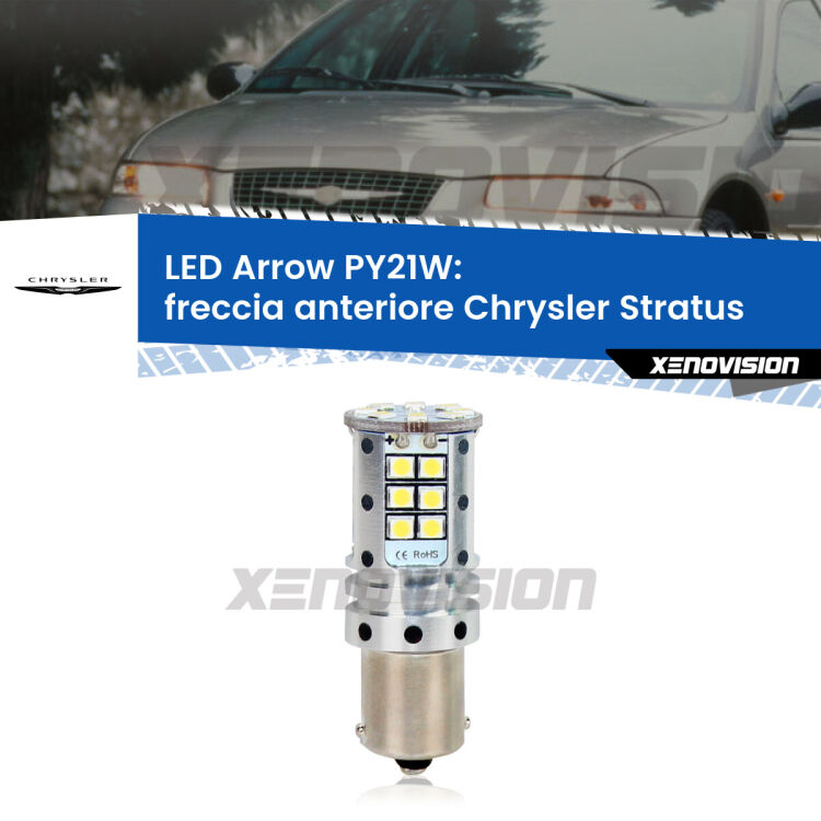 0 Freccia Anteriore LED Chrysler Stratus 1995 - 2001: PY21W Arrow <strong>Freccia Anteriore LED no-spie per Chrysler Stratus</strong> 1995 - 2001. Lampada <strong>PY21W</strong> modello top di gamma Arrow.
