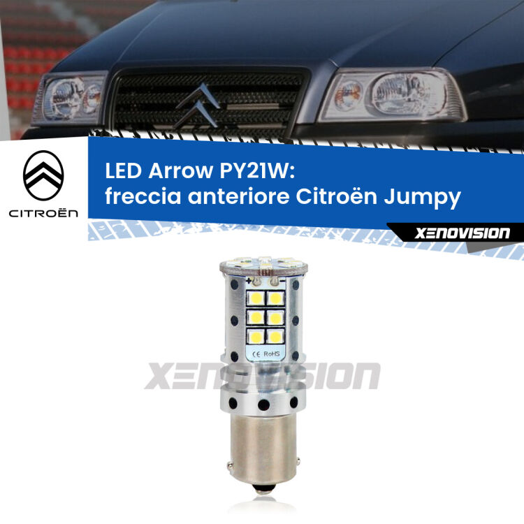 0 Freccia Anteriore LED Citroën Jumpy  1994 - 2005: PY21W Arrow <strong>Freccia Anteriore LED no-spie per Citroën Jumpy</strong>  1994 - 2005. Lampada <strong>PY21W</strong> modello top di gamma Arrow.