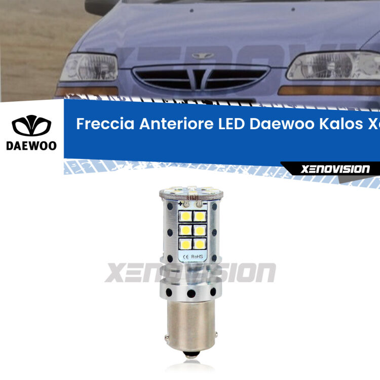 0 Freccia Anteriore LED Daewoo Kalos: Xenovision Arrow P21W <strong>LED </strong><strong>P21W</strong><strong> p</strong><strong><strong>e</strong>r freccia anteriore Daewoo Kalos</strong>. 8x volte più luce, No Hyperflash, dimensioni compatte. Qualità Massima.
