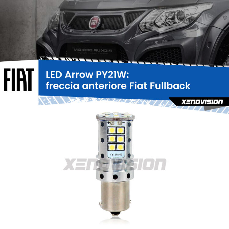 0 Freccia Anteriore LED Fiat Fullback 2016 - 2019: PY21W Arrow <strong>Freccia Anteriore LED no-spie per Fiat Fullback</strong> 2016 - 2019. Lampada <strong>PY21W</strong> modello top di gamma Arrow.