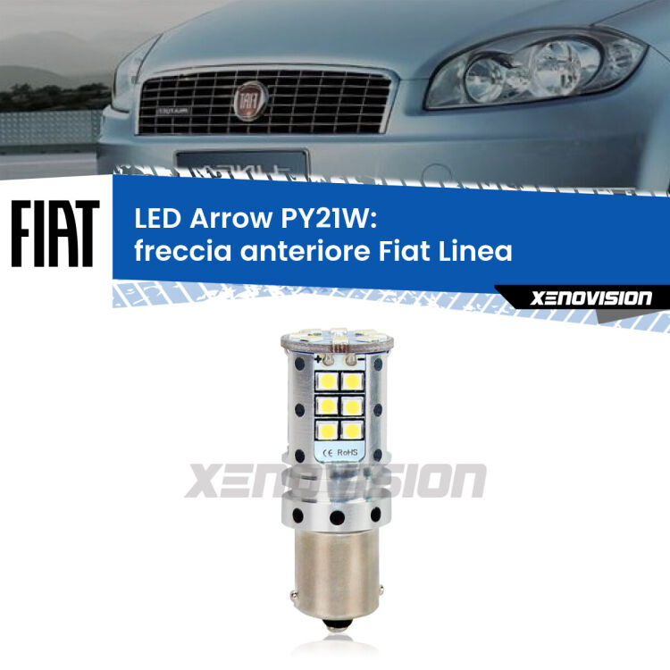 0 Freccia Anteriore LED Fiat Linea 2007 - 2018: PY21W Arrow <strong>Freccia Anteriore LED no-spie per Fiat Linea</strong> 2007 - 2018. Lampada <strong>PY21W</strong> modello top di gamma Arrow.