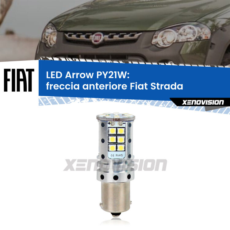 0 Freccia Anteriore LED Fiat Strada 1999 - 2021: PY21W Arrow <strong>Freccia Anteriore LED no-spie per Fiat Strada</strong> 1999 - 2021. Lampada <strong>PY21W</strong> modello top di gamma Arrow.