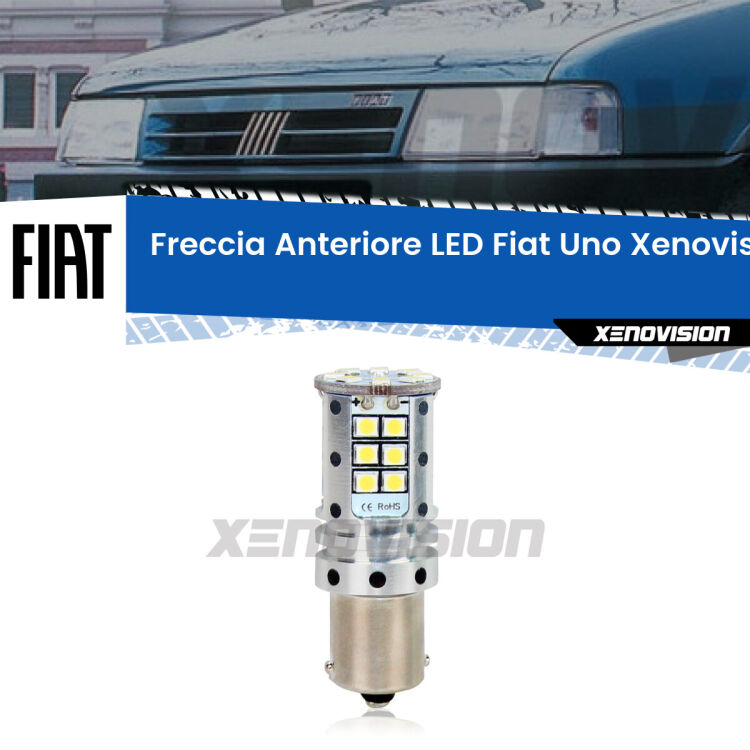 0 Freccia Anteriore LED Fiat Uno: Xenovision Arrow P21W <strong>LED </strong><strong>P21W</strong><strong> p</strong><strong><strong>e</strong>r freccia anteriore Fiat Uno</strong>. 8x volte più luce, No Hyperflash, dimensioni compatte. Qualità Massima.