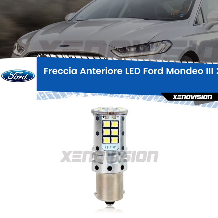 0 Freccia Anteriore LED Ford Mondeo III: Xenovision Arrow P21W <strong>LED </strong><strong>P21W</strong><strong> p</strong><strong><strong>e</strong>r freccia anteriore Ford Mondeo III</strong>. 8x volte più luce, No Hyperflash, dimensioni compatte. Qualità Massima.