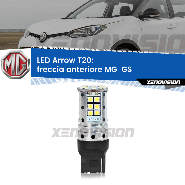 0 Freccia Anteriore LED MG  GS  2016 - 2019: T20 Arrow <strong>Freccia Anteriore LED no-spie per MG  GS</strong>  2016 - 2019. Lampada <strong>T20</strong> no Hyperflash modello Arrow.
