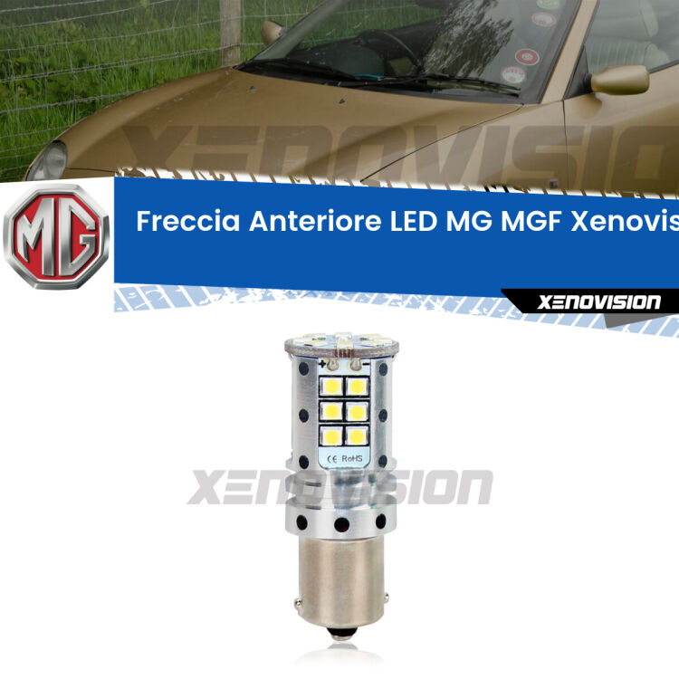 0 Freccia Anteriore LED MG MGF: Xenovision Arrow P21W <strong>LED </strong><strong>P21W</strong><strong> p</strong><strong><strong>e</strong>r freccia anteriore MG MGF</strong>. 8x volte più luce, No Hyperflash, dimensioni compatte. Qualità Massima.
