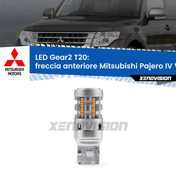 0 Freccia Anteriore LED Mitsubishi Pajero IV V80 2007 - 2021: T20 Gear2 FINE SERIE: NO GARANZIA FINE SERIE: NO GARANZIA <strong>Freccia Anteriore LED no-spie per Mitsubishi Pajero IV</strong> V80 2007 - 2021. Lampada <strong>T20</strong> modello Gear2 no Hyperflash.