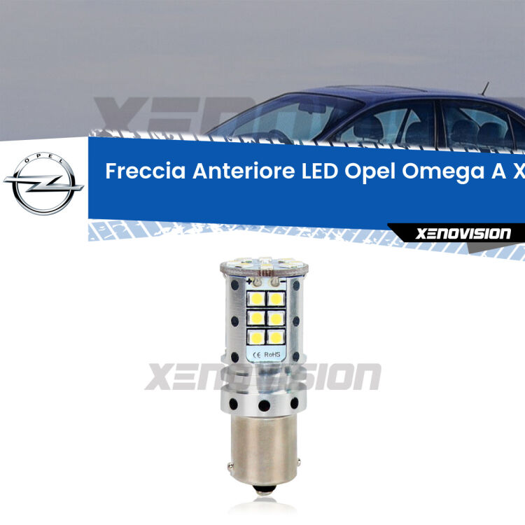 0 Freccia Anteriore LED Opel Omega A: Xenovision Arrow P21W <strong>LED </strong><strong>P21W</strong><strong> p</strong><strong><strong>e</strong>r freccia anteriore Opel Omega A</strong>. 8x volte più luce, No Hyperflash, dimensioni compatte. Qualità Massima.