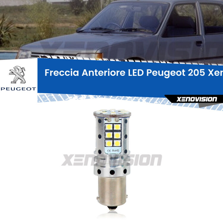0 Freccia Anteriore LED Peugeot 205: Xenovision Arrow P21W <strong>LED </strong><strong>P21W</strong><strong> p</strong><strong><strong>e</strong>r freccia anteriore Peugeot 205</strong>. 8x volte più luce, No Hyperflash, dimensioni compatte. Qualità Massima.