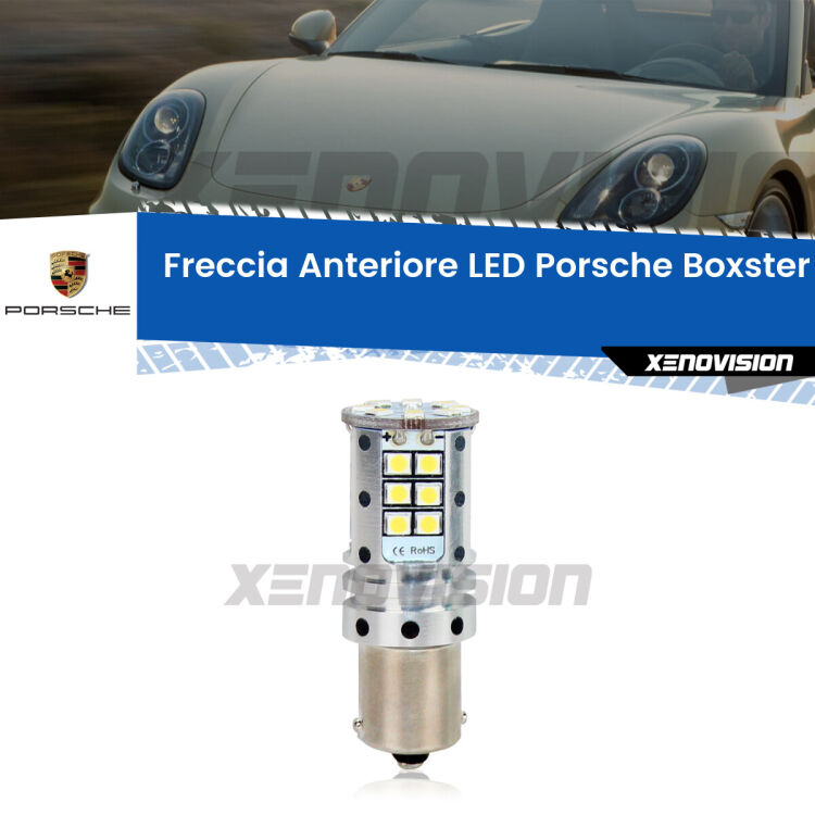 Freccia Anteriore LED Porsche Boxster: Xenovision Arrow P21W <strong>LED </strong><strong>P21W</strong><strong> p</strong><strong><strong>e</strong>r freccia anteriore Porsche Boxster</strong>. 8x volte più luce, No Hyperflash, dimensioni compatte. Qualità Massima.