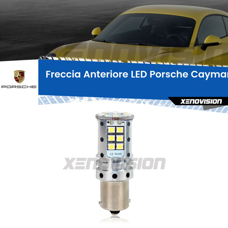 Freccia Anteriore LED Porsche Cayman: Xenovision Arrow P21W <strong>LED </strong><strong>P21W</strong><strong> p</strong><strong><strong>e</strong>r freccia anteriore Porsche Cayman</strong>. 8x volte più luce, No Hyperflash, dimensioni compatte. Qualità Massima.