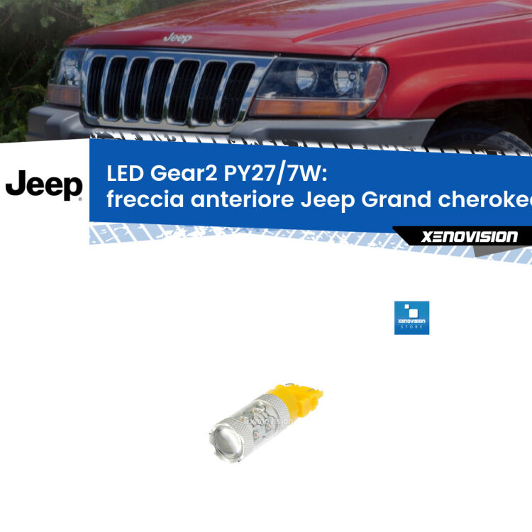 0 Freccia Anteriore LED PY27/7W per Jeep Grand cherokee II WJ, WG 1999 - 2004 <strong>Freccia Anteriore LED per Jeep Grand cherokee II</strong> WJ, WG 1999 - 2004. Lampada <strong>PY27/7W</strong> non canbus.
