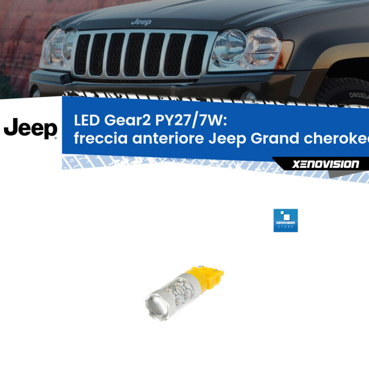 0 Freccia Anteriore LED PY27/7W per Jeep Grand cherokee III WK 2005 - 2010 <strong>Freccia Anteriore LED per Jeep Grand cherokee III</strong> WK 2005 - 2010. Lampada <strong>PY27/7W</strong> non canbus.