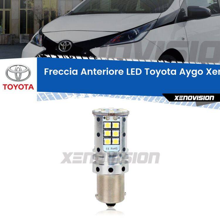0 Freccia Anteriore LED Toyota Aygo: Xenovision Arrow P21W <strong>LED </strong><strong>P21W</strong><strong> p</strong><strong><strong>e</strong>r freccia anteriore Toyota Aygo</strong>. 8x volte più luce, No Hyperflash, dimensioni compatte. Qualità Massima.